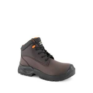 NEW FERRATO men's work leather boots in dark brown